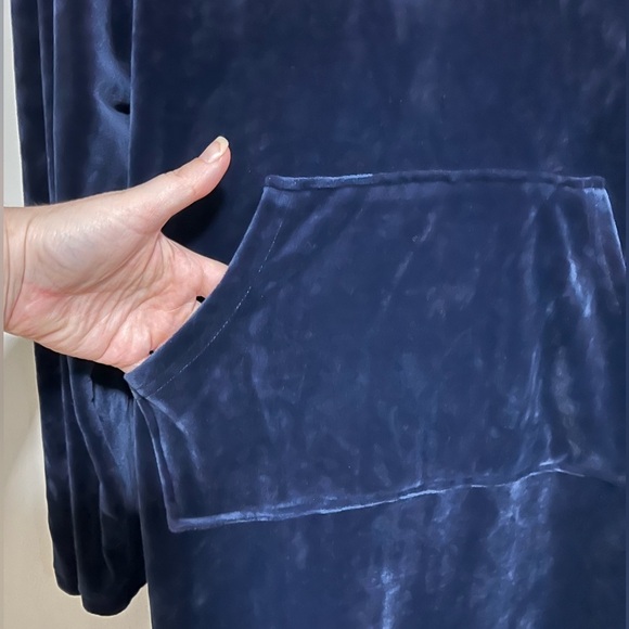 NWT Ekouaer Cozy Velour Cowl Neck Long Sleeve Nightgown Size XL - Picture 4 of 8